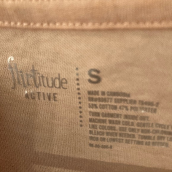 NWT Flirtitude Peach Crop Tee - Picture 7 of 9